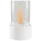10.5" Bio Ethanol Round Portable Tabletop Fireplace with White Base